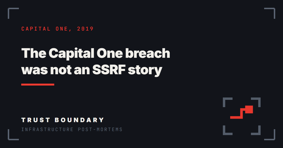 Share card for The Capital One breach was not an SSRF story